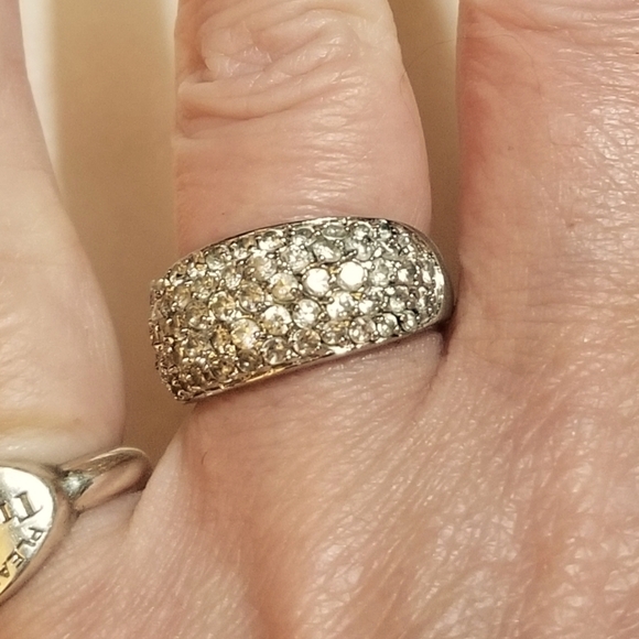 VINTAGE Nolan Miller Pave' Crystal Ring - Picture 4 of 5